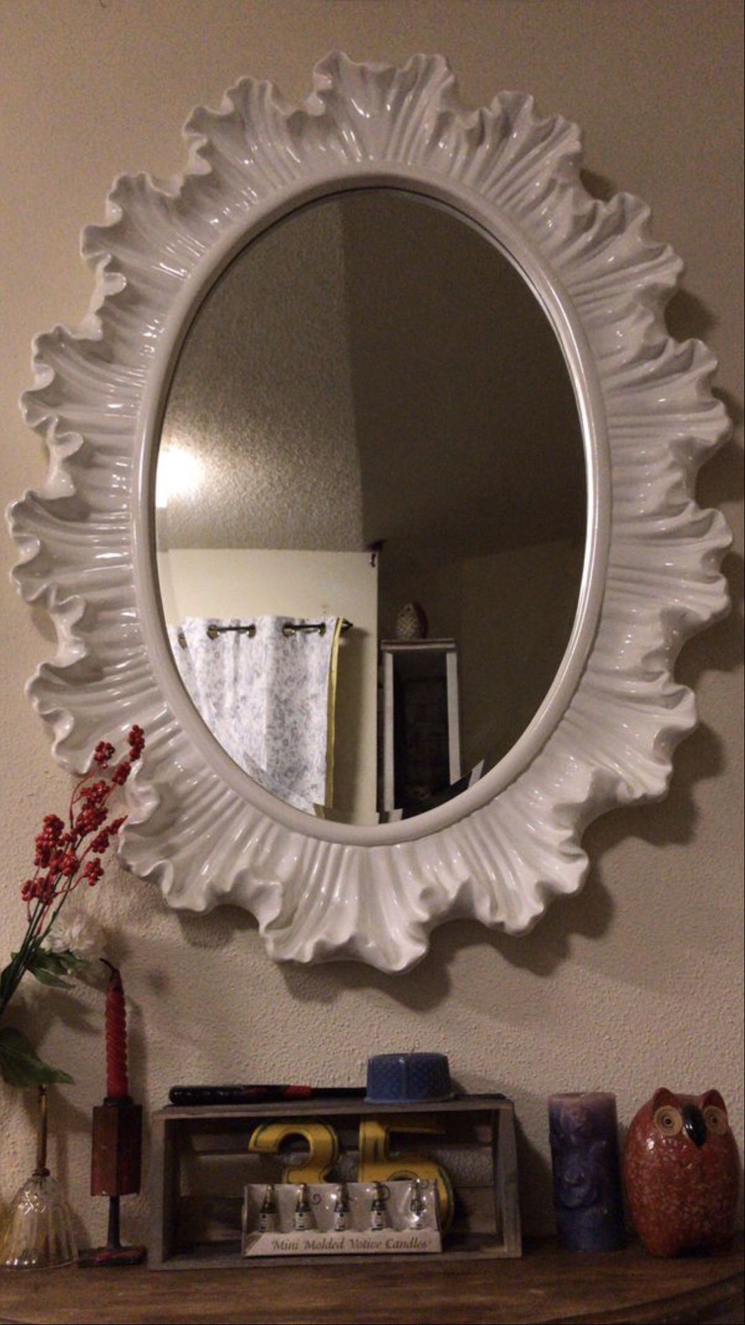 Gorgeous Large Oval Wall Hanging Mirror