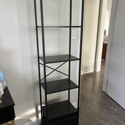 5 tier black oak shelf