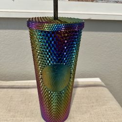 Brand New Starbucks 2023 Purple Oil Slick Studded Venti Tumbler Brand New! 