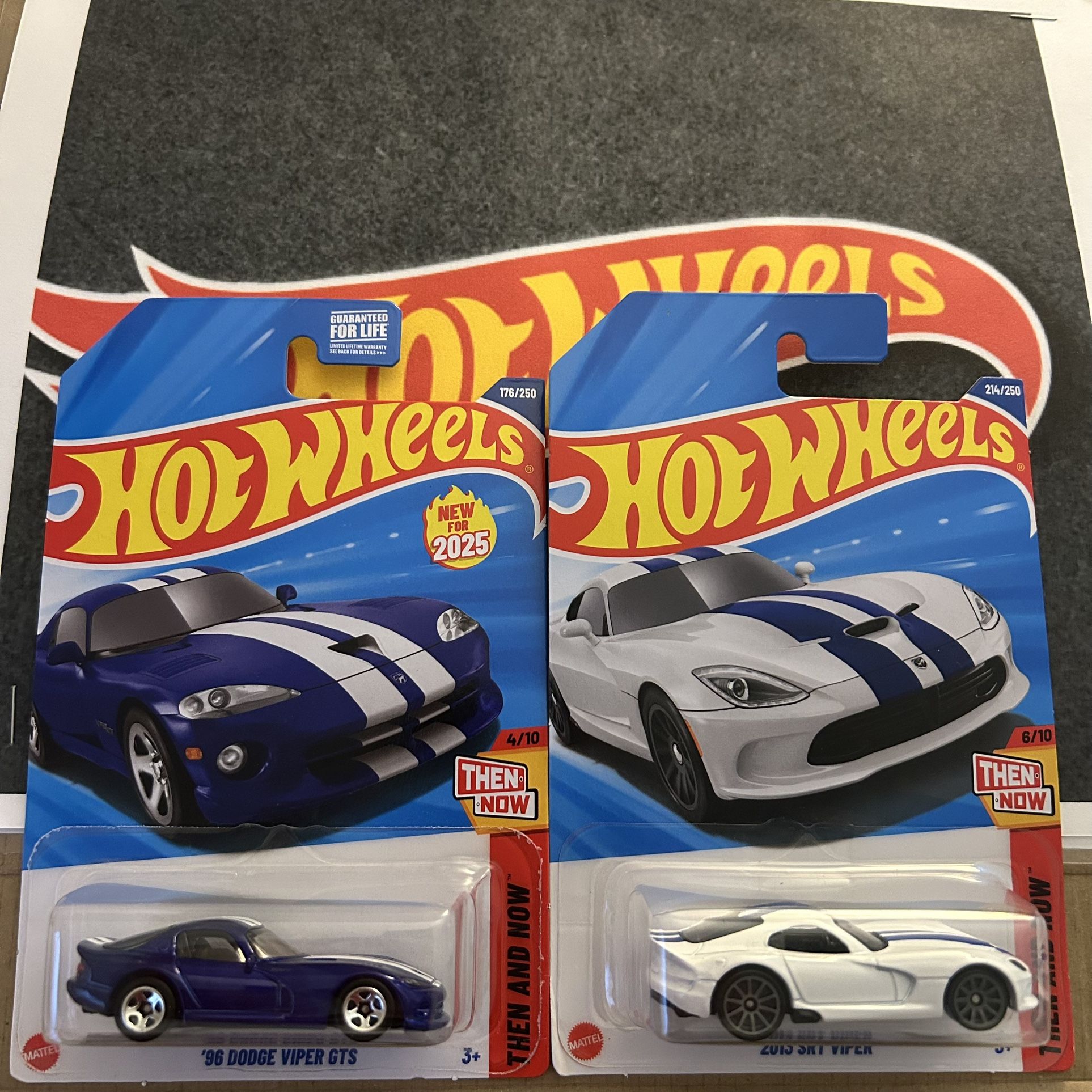 2025 Hot Wheels 96 Dodge Viper GTS Blue 176/250 And 2013 Set Viper 214/250 🔥