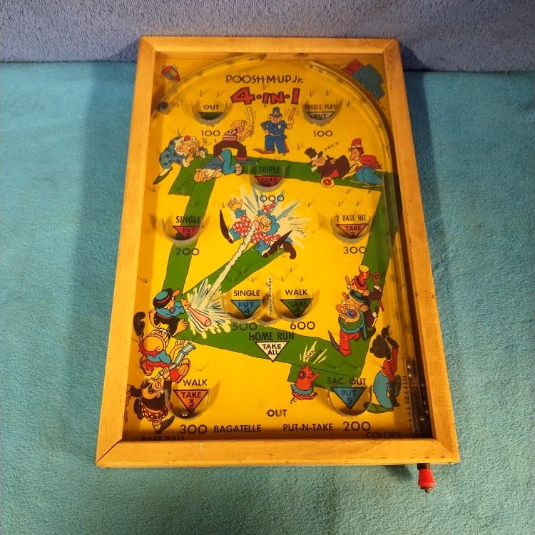 Tabletop Pinball Game Vintage 1950s
