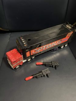 Vintage 1993 Transformers G2 Optimus Prime Black Trailer