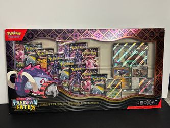 Pokemon Paldean Fates Great Tusk ex & Iron Treads ex Premium Collection - SV: Paldean Fates