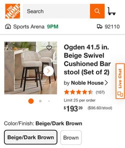 One bar stool swivel