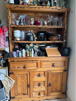 Rustic pine hutch