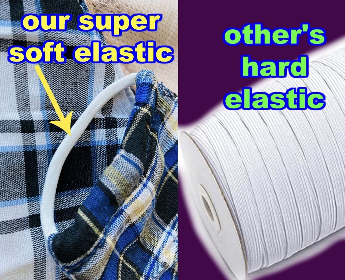 Adult Face Mask 3 layers (black/stripe)