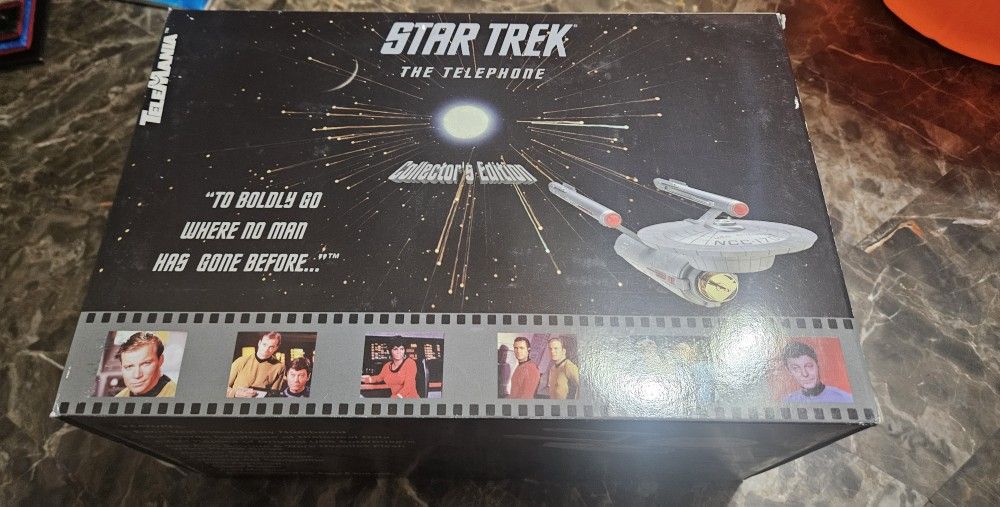 TeleMania Collectors Edition w box Star Trek Enterprise NCC-1701 Telephone 1993