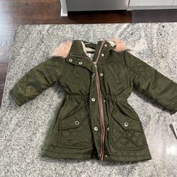Toddler Girls Winter Coat With Hood 24 Months