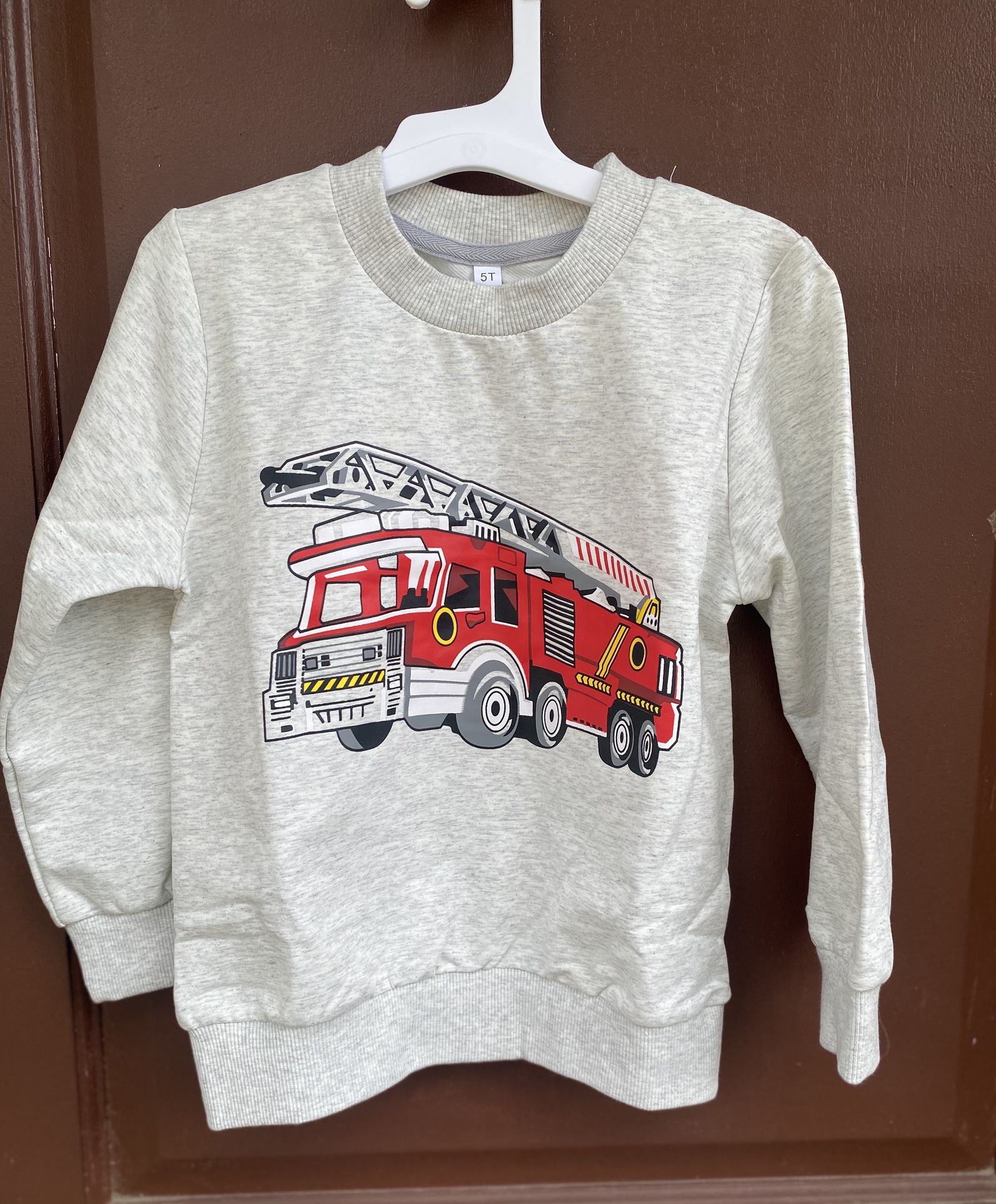 Firefighter Fire Truck Long sleeve Sweatshirt 5T