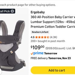 Ergo Baby Carrier 