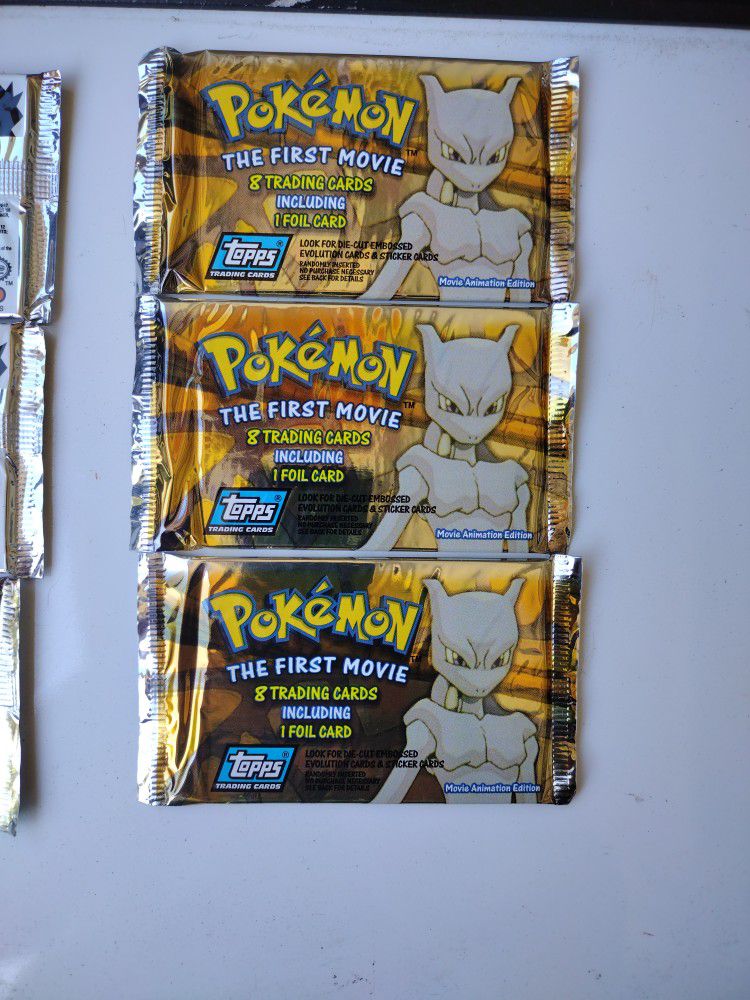 Pokemon First movie Topps Trading Cards Unopened Packs