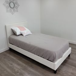 Brand New Twin Bed Frame with Mattress - Cama Twin Con Colchón Nuevo a Estrenar … Fast 🚚