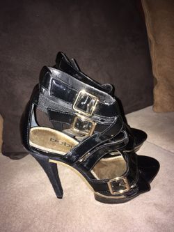 Bebe black high heels size m 7