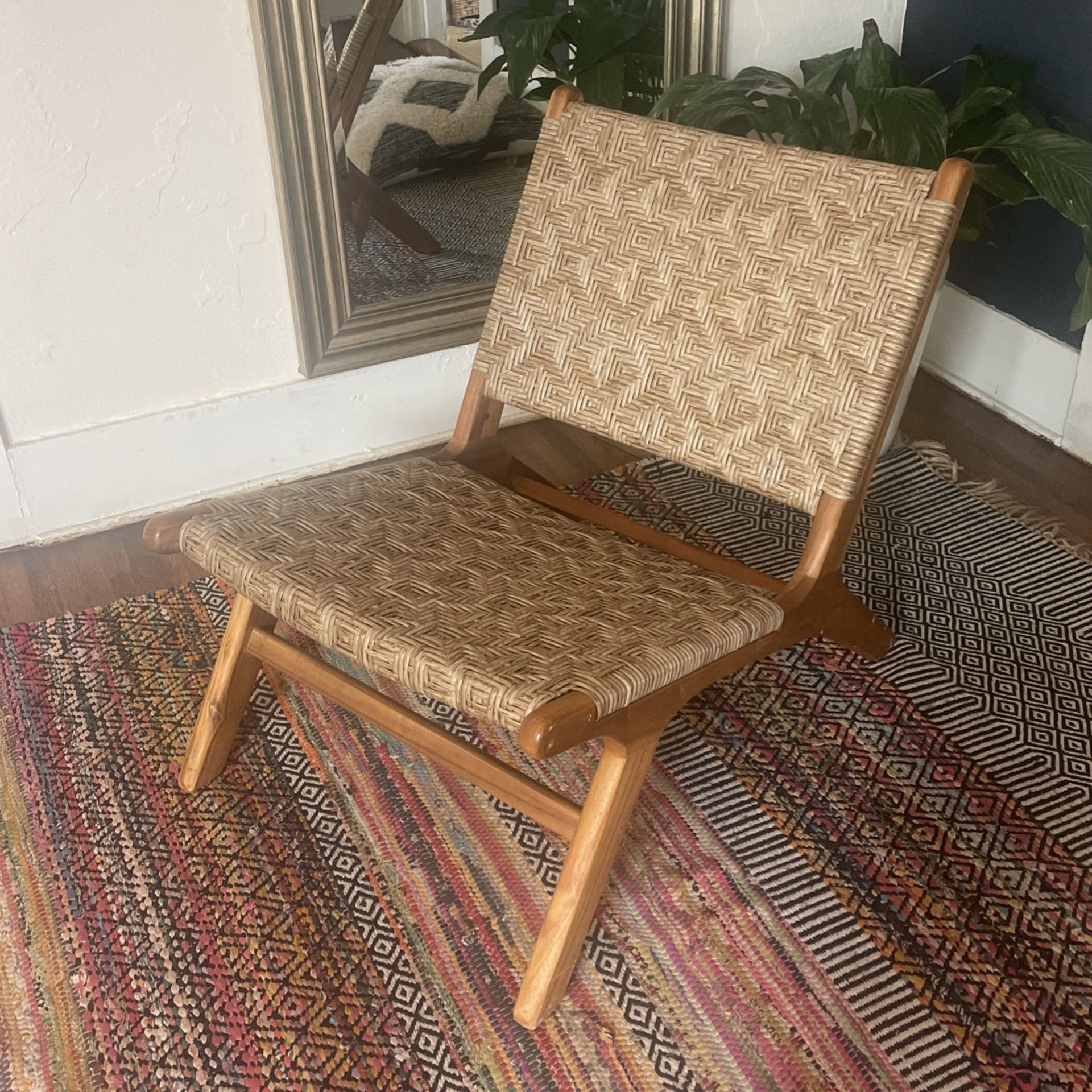 World Market Accent Chair, Tan Woven