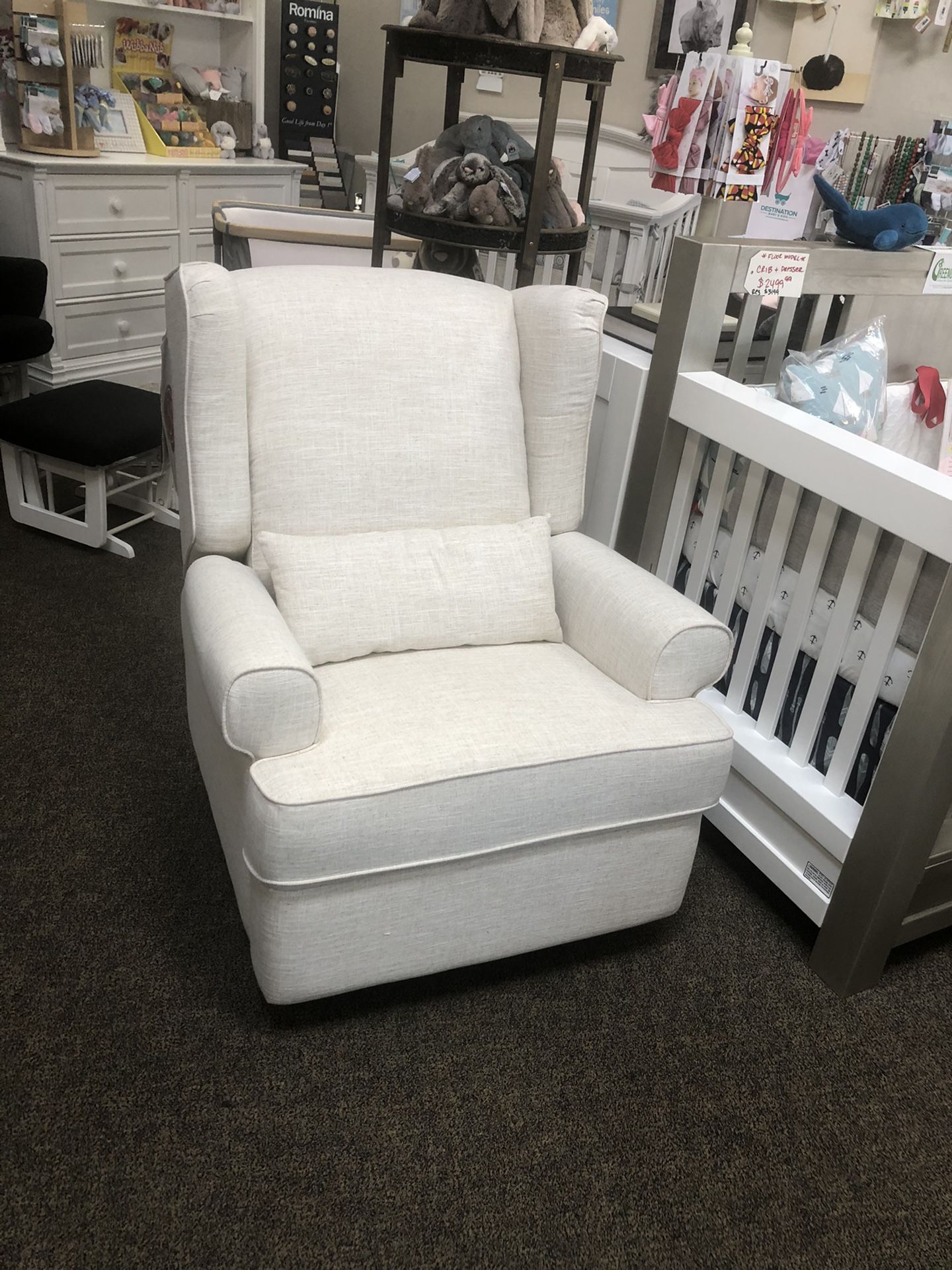 New Wingback Tufted Glider Recliner