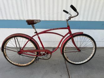 26” adults Vintage 1961 Schwinn Typhoon Cruiser Bicycle – Red (Bendix Hub