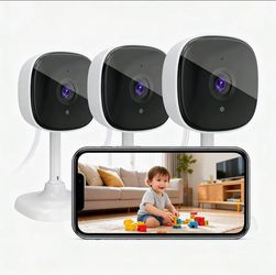 Amorom Smart & Secure WiFi Indoor Security Cameras Set