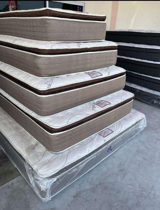 ๐ *NEW PILLOWTOP MATTRESS- DELIVERY AVAILABLE! COLCHON NUEVO-ENTREGA GRATIS!* Cama Bed Box Spring ๐