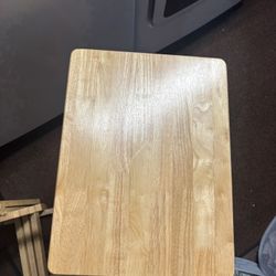 3 Wooden TV Dinner Tables With Stand 