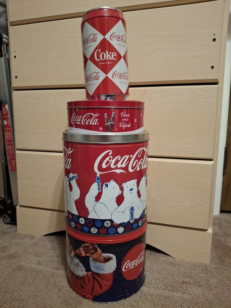 4 DIFFERENT COCA COLA TINS