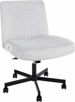 Simple Deluxe Home Office Wheels Adjustable Height 360° Rolling Swivel Computer Chair, Grey-Air Cushion