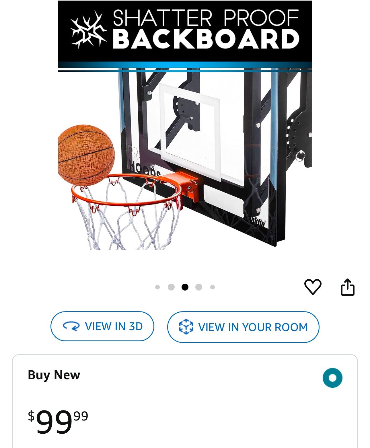 Franklin Sports Wall Mounted Basketball Hoop – Fully Adjustable – Accessories Included