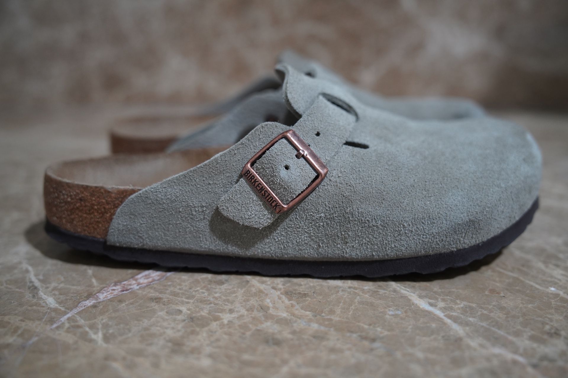 Birkenstock Men's Boston Clogs in Taupe 9-9.5US / 42EU