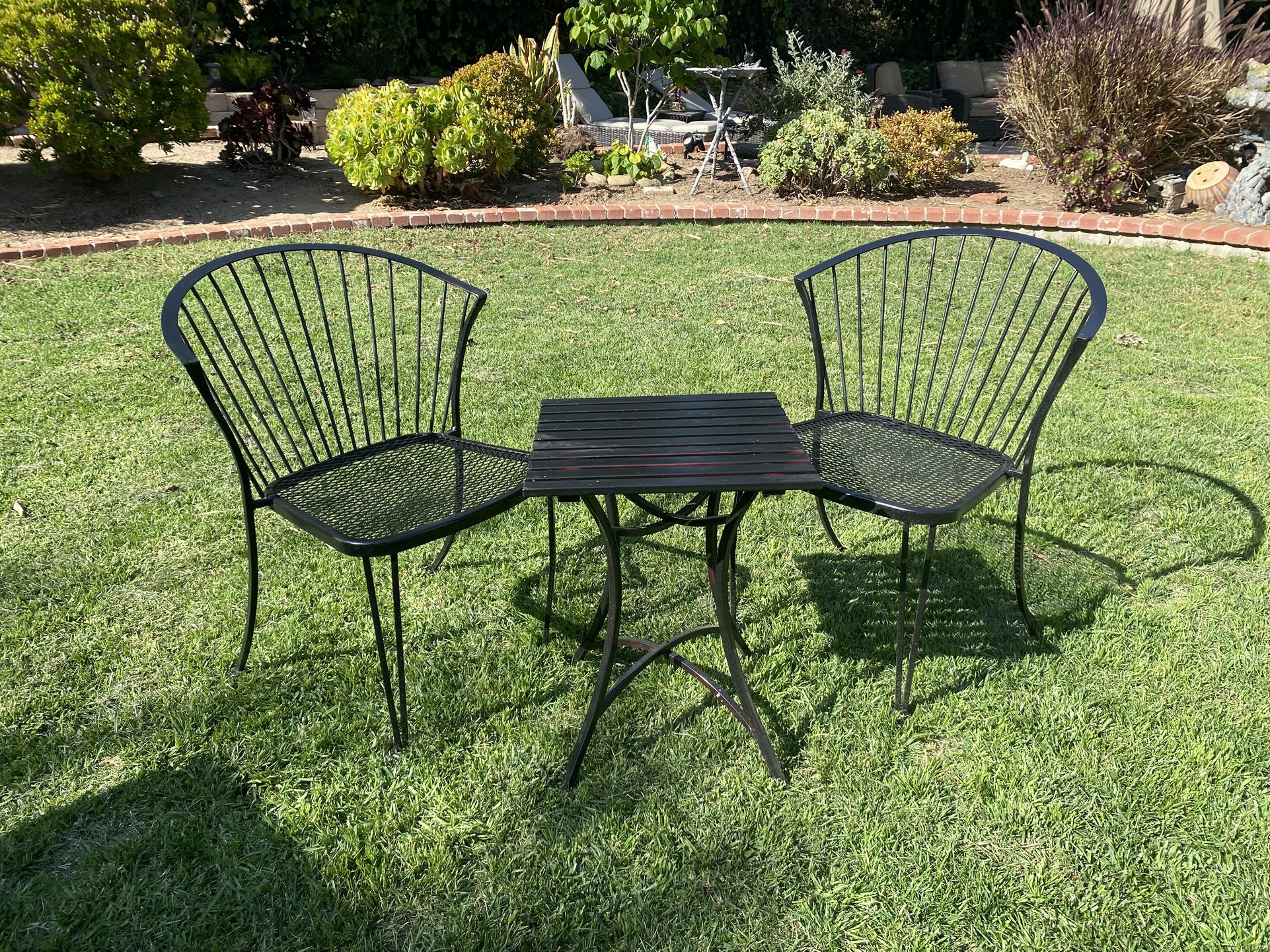 3pc Outdoor Patio Set 2 Chairs & Table