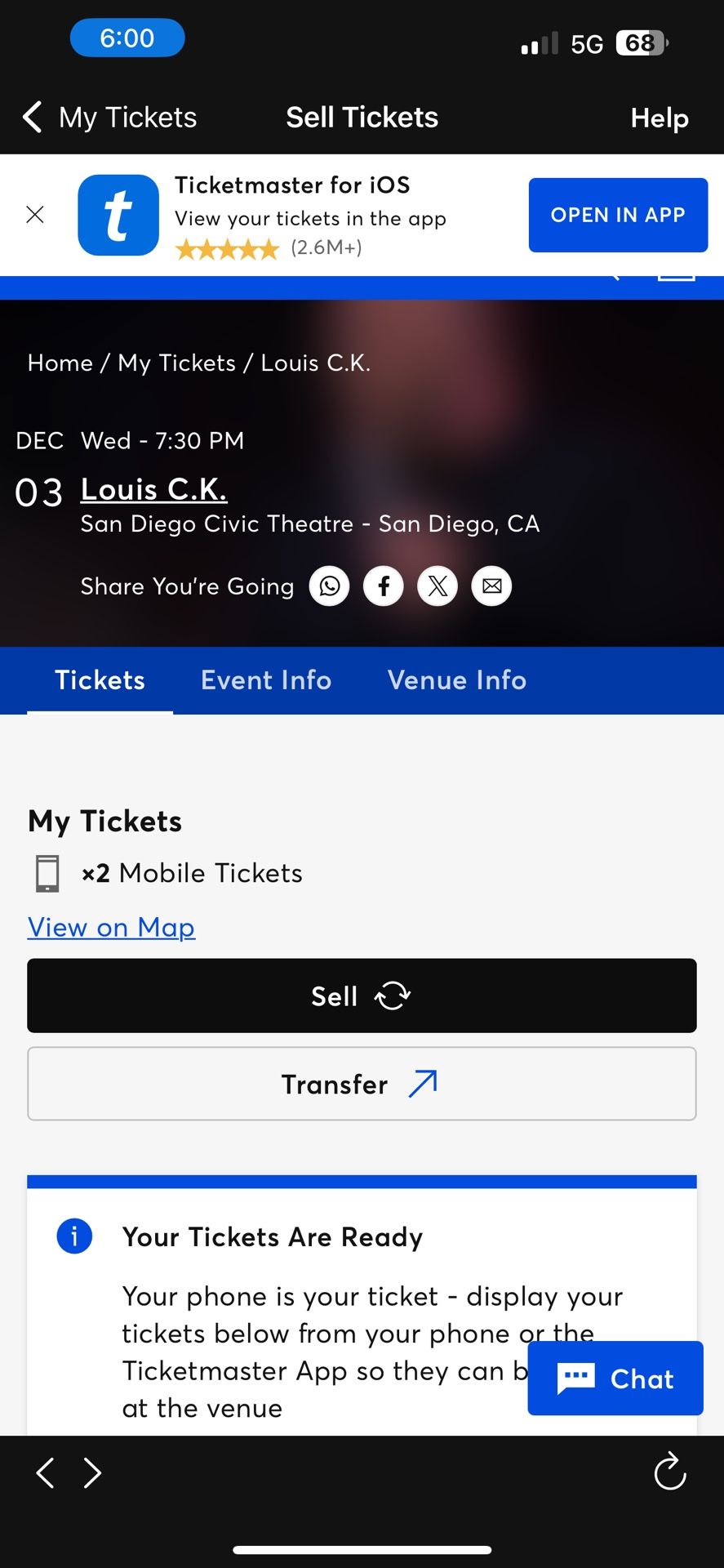 2 Tix Louis CK
