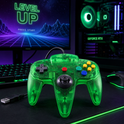USB Nintendo 64 Style Controller Gamepad Joystick For PC MAC Raspberry Pi 3/4, N64