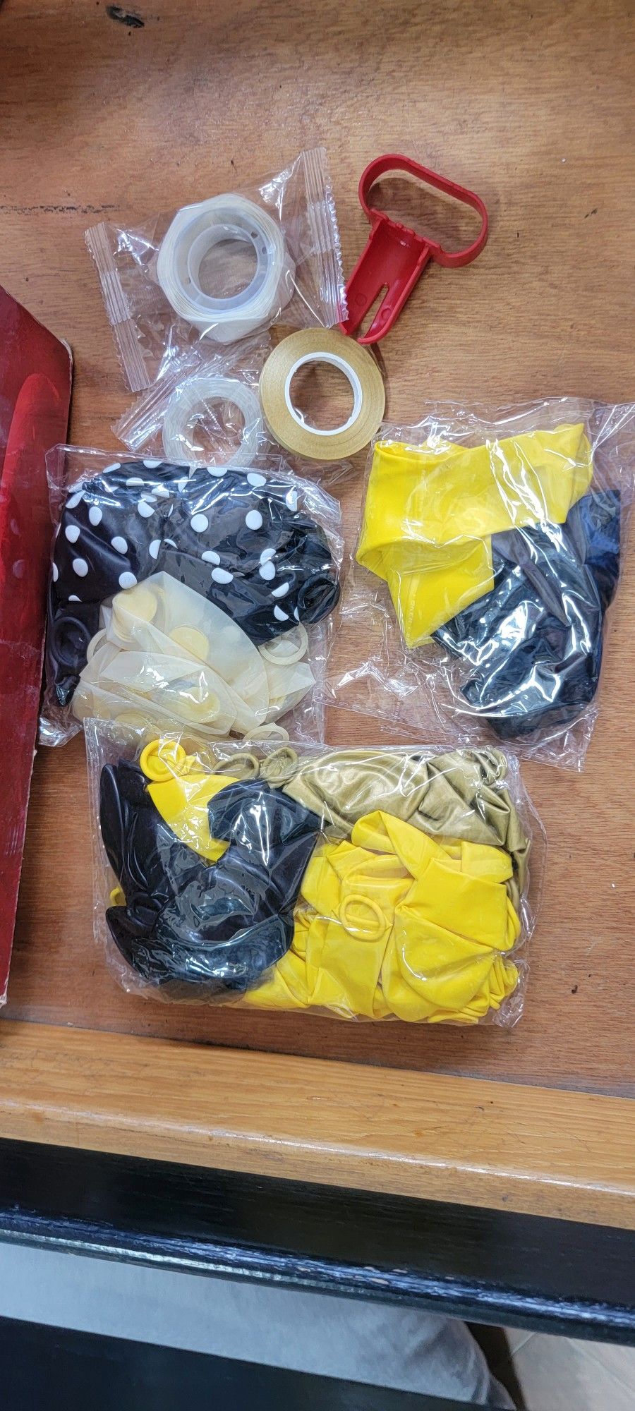 Black And Yellow Balloon Garland And Backdrop