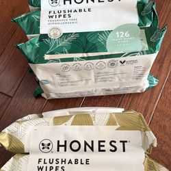 Honest flushable wipes all for $18 (252wipes)