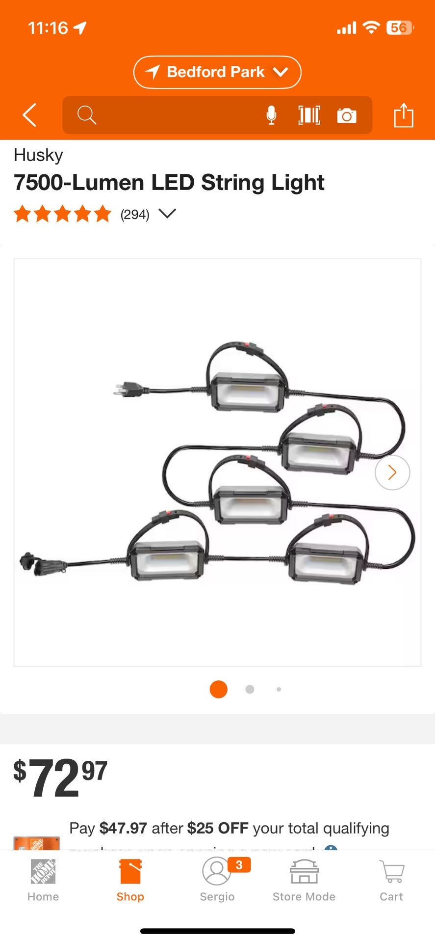 HUSKY 5 LED CORDED LIGHTS