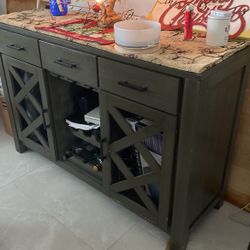 Wood  Buffet Side Board Table 