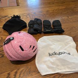 XS Snowboard Helmet, Gloves, And Beanie