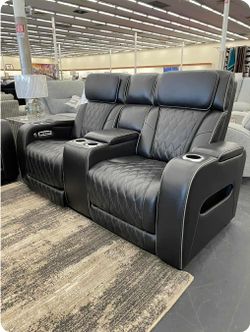 Boyington Power Reclining Black Sofa Loveseat Recliner Color Options Only $39 down payment 👉 Please ask Jon Green for a discount when you arrive!