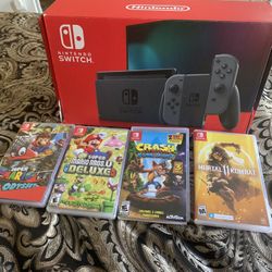 Nintendo Switch With 4 Games 