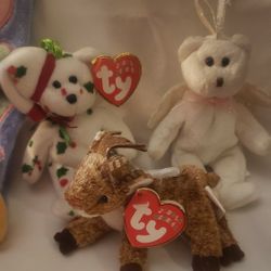 Retired Holiday Mini Ty Jingle Beanies