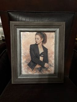 👨🏻‍🎨Unique 🤫Beauty 🫦Framed Watercolor Portrait Painting