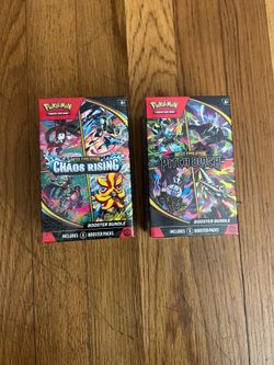 2x Pokemon Mega Evolutions Pitch Black & Chaos Rising Booster Bundles
