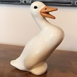 Vintage White Duck Figurine 