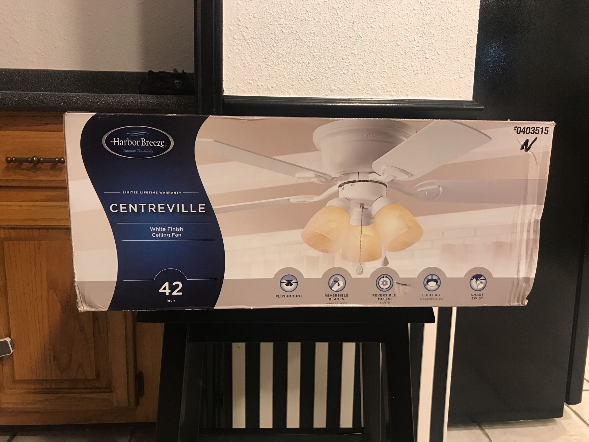42” Harbor Breeze white ceiling fan