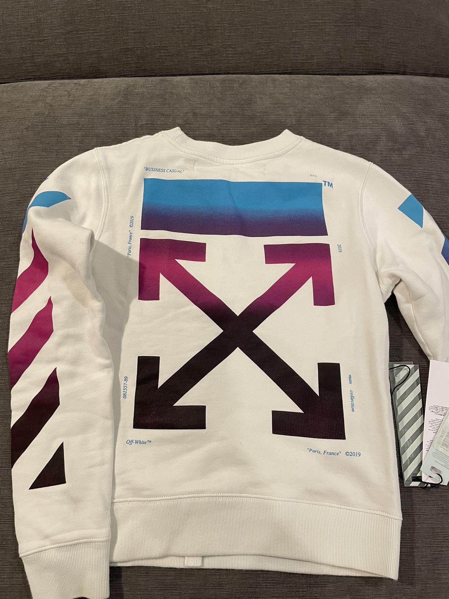 Off-White Diagonal Crewneck Sweatshirt [100% AUTHENTIC] With Tags!! for Sale in Valley Stream, NY - OfferUp