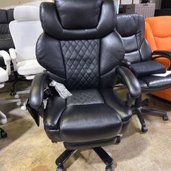 Spicer discount 🌈🌈..3D Kneading Massage Oversized Office Chair with Footrest, Big and Tall Executive Reclining Desk Chair 500LBS Capacity, Extra Wid