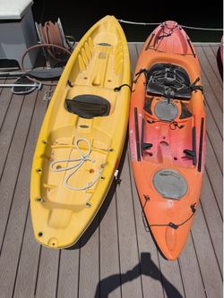 Yellow kayak