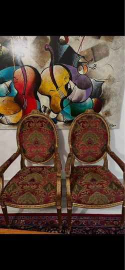 Pair of French Louis XVI Style Armchairs