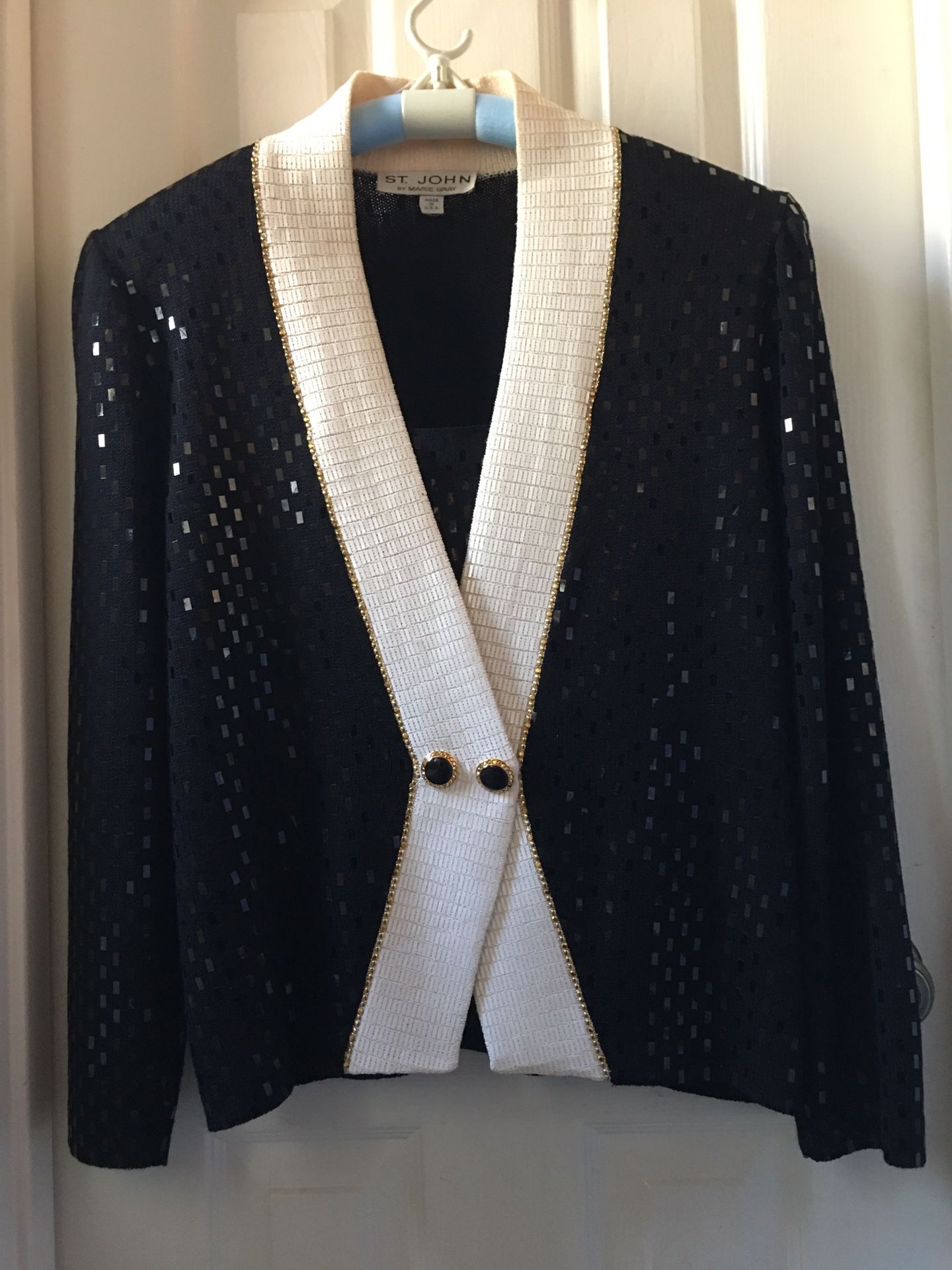 St.John Evening Jacket Cardigan In Black.