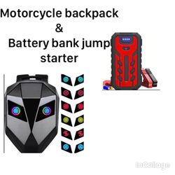 SALE 85$ great for Father’s Day Brand new LED Light-Up Backpack with Display, USB Powered 1-Button & jumper starter battery bank