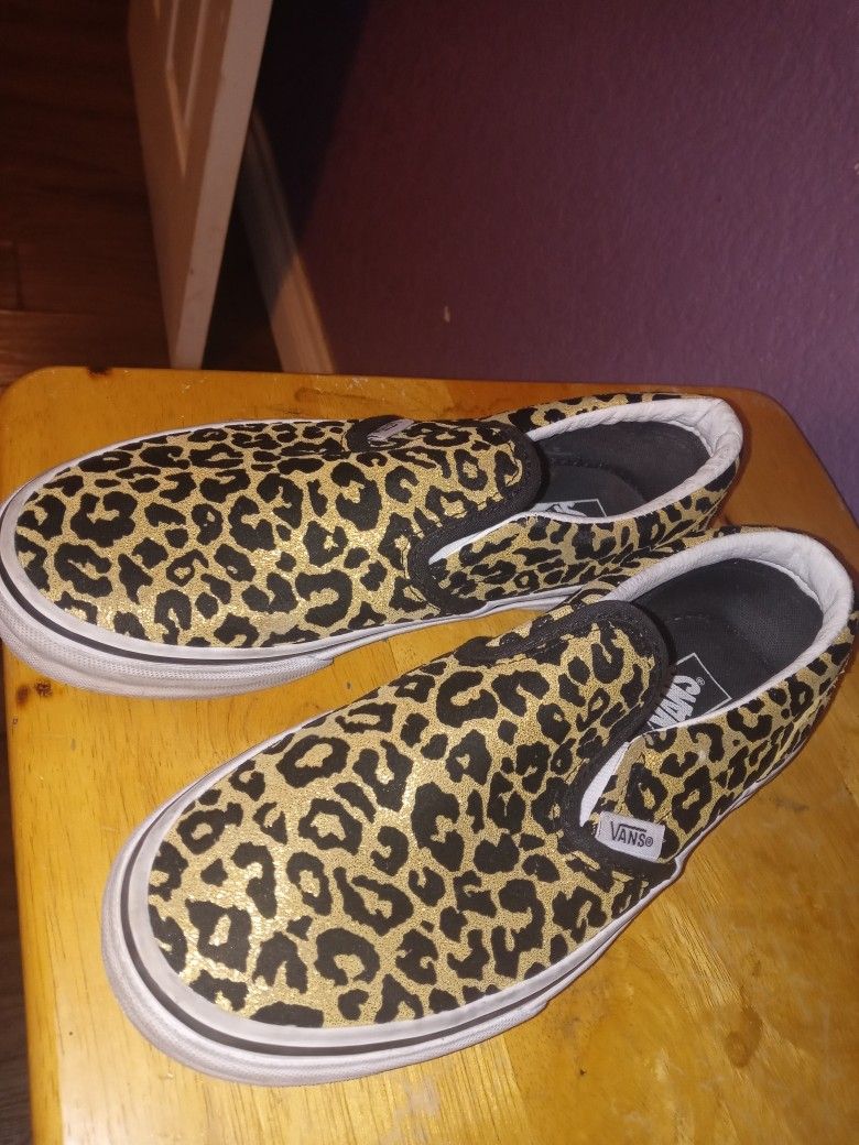 Leopard Print Vans Size4.5