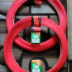 NEW Bicycle Bmx Fat Tires 20" Solid Red